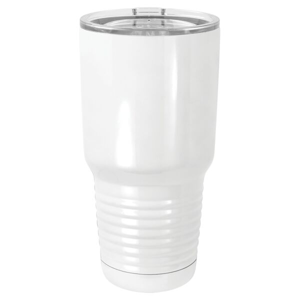 30 oz. White Vacuum Insulated Tumbler w/Lid Thumbnail